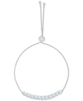 Lab-Grown Opal Rope Link Chain Adjustable Bolo Bracelet (2-1/2 ct. t.w.)