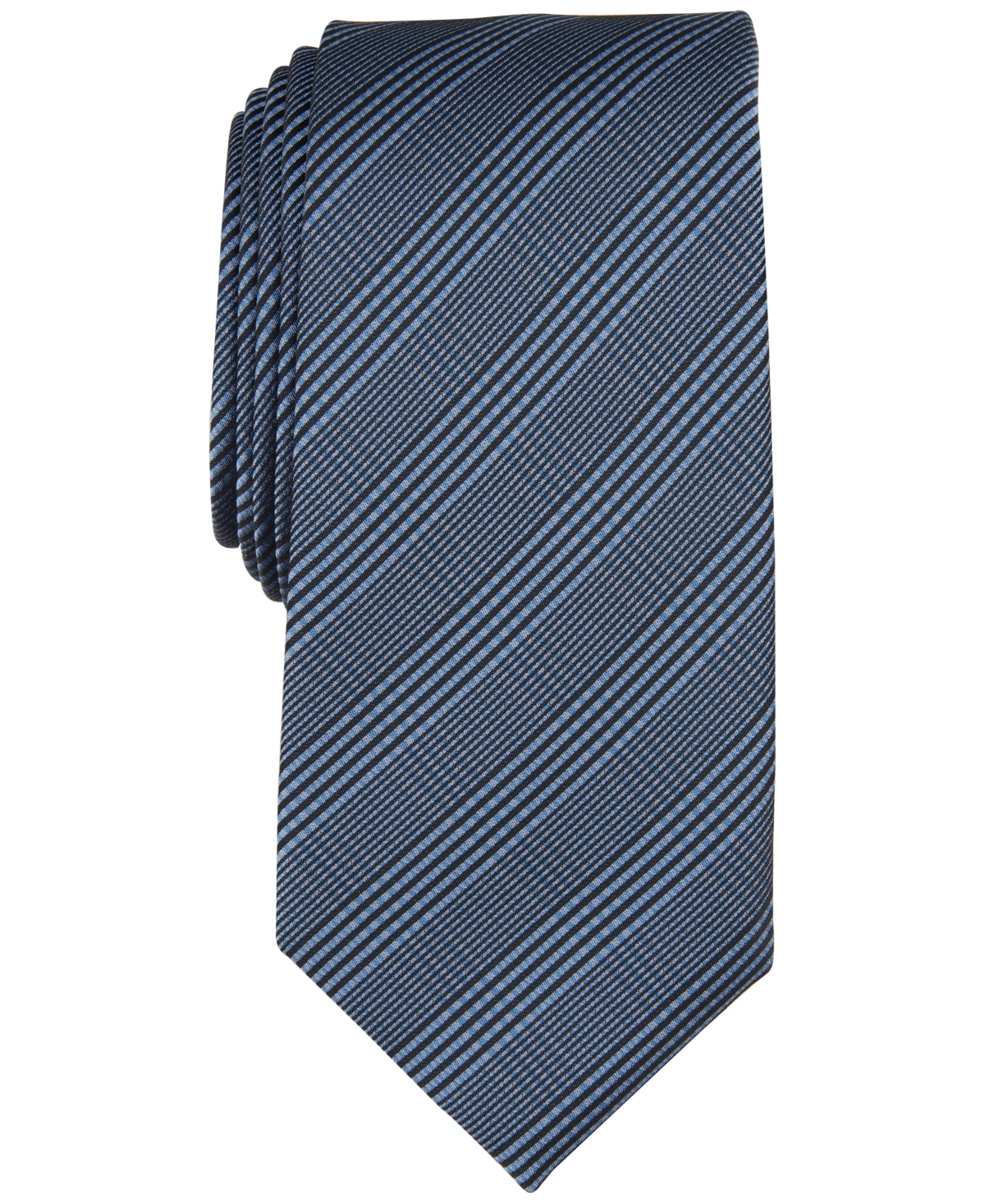 Men's Stockton Plaid Tie, Created for Macy's - Denim