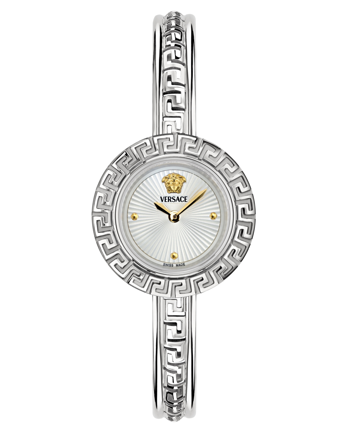 Versace Women's Swiss Stainless Steel Bangle Bracelet Watch 28mm Set