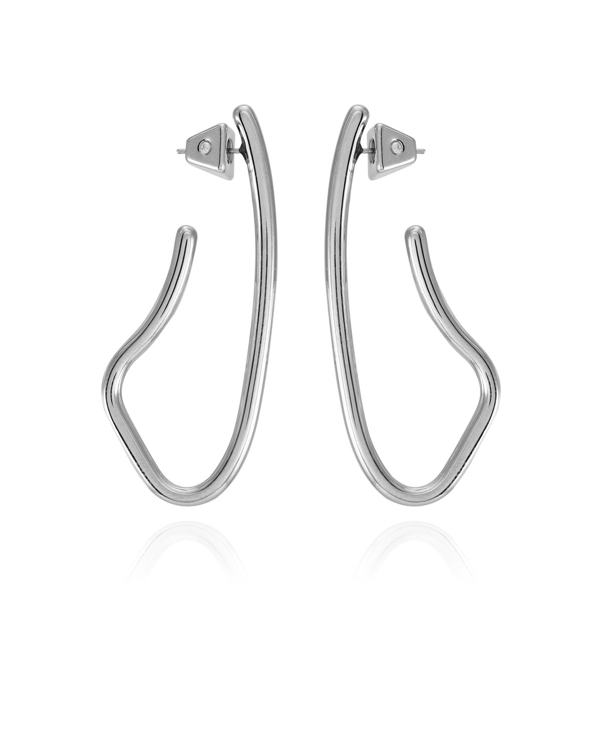 Shop Vince Camuto Silver-tone Open Hoop Earrings