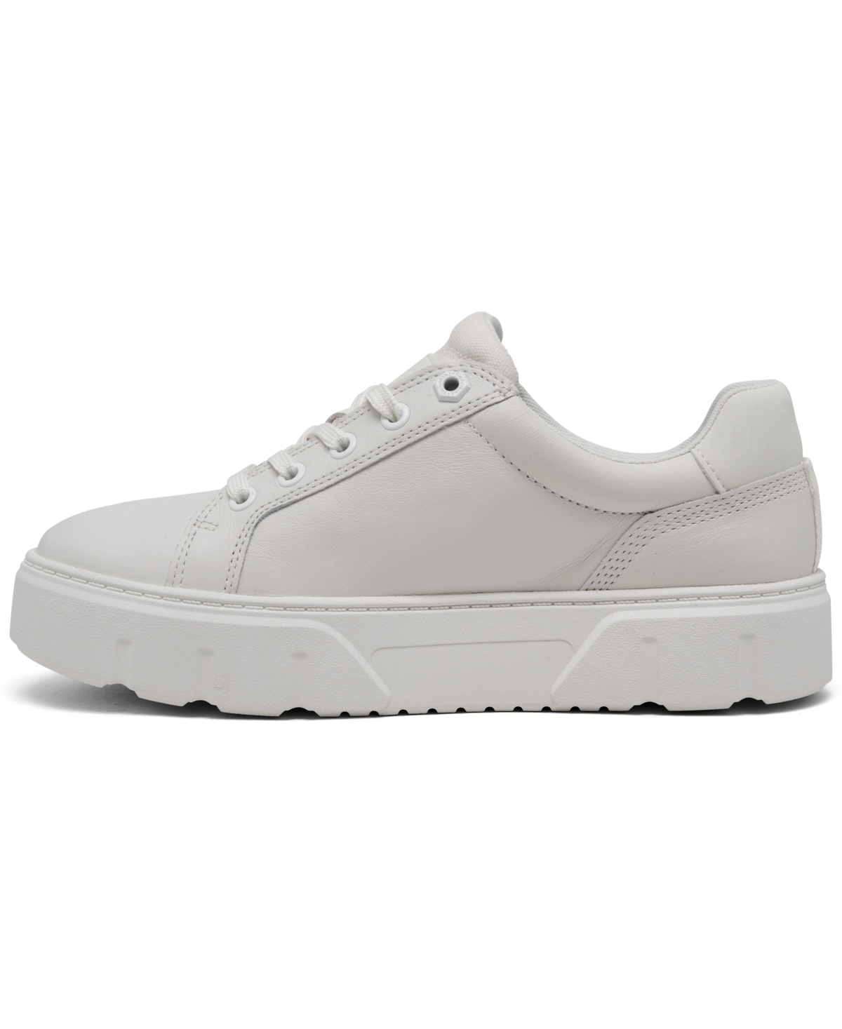 Shop Timberland Women's Laurel Court Casual Sneakers From Finish Line In White Full Grain
