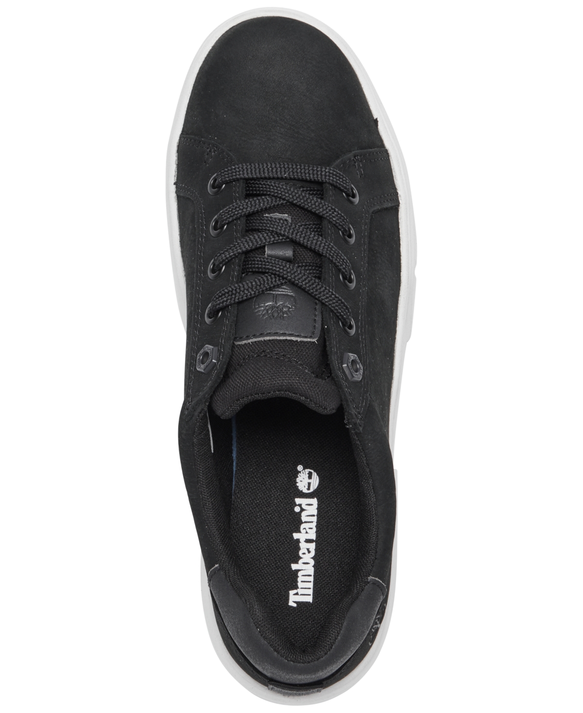 Shop Timberland Women's Laurel Court Casual Sneakers From Finish Line In Black Nubuck