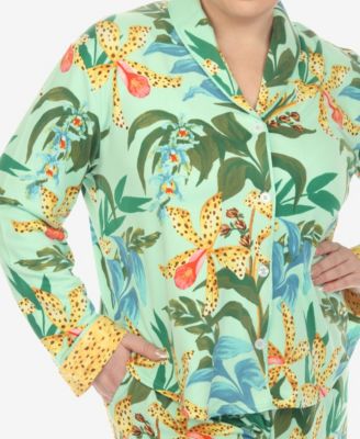 Plus Size 2 Pc. Wildflower Print Pajama Set