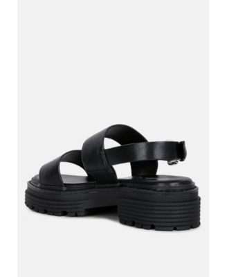joan dual strap platforms sandals with buckle