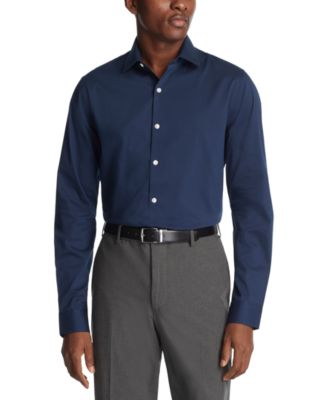 Men's Slim Fit Tonal Stripe Dress Shirt