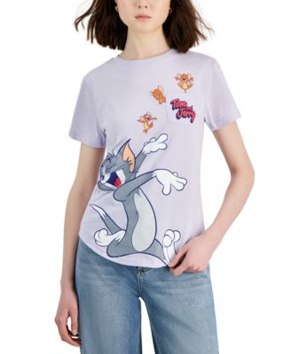 Tom and Jerry - Juniors' Short-Sleeve Graphic Pocket Tee