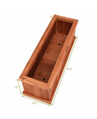 Wooden Decorative Planter Box for Garden Yard and Window