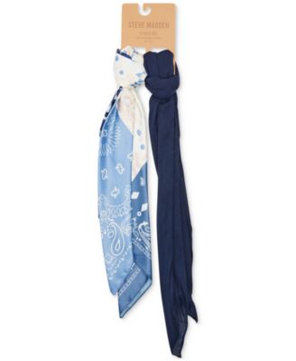 Steve Madden - Women's Satin Square & Gauze Scarf Set