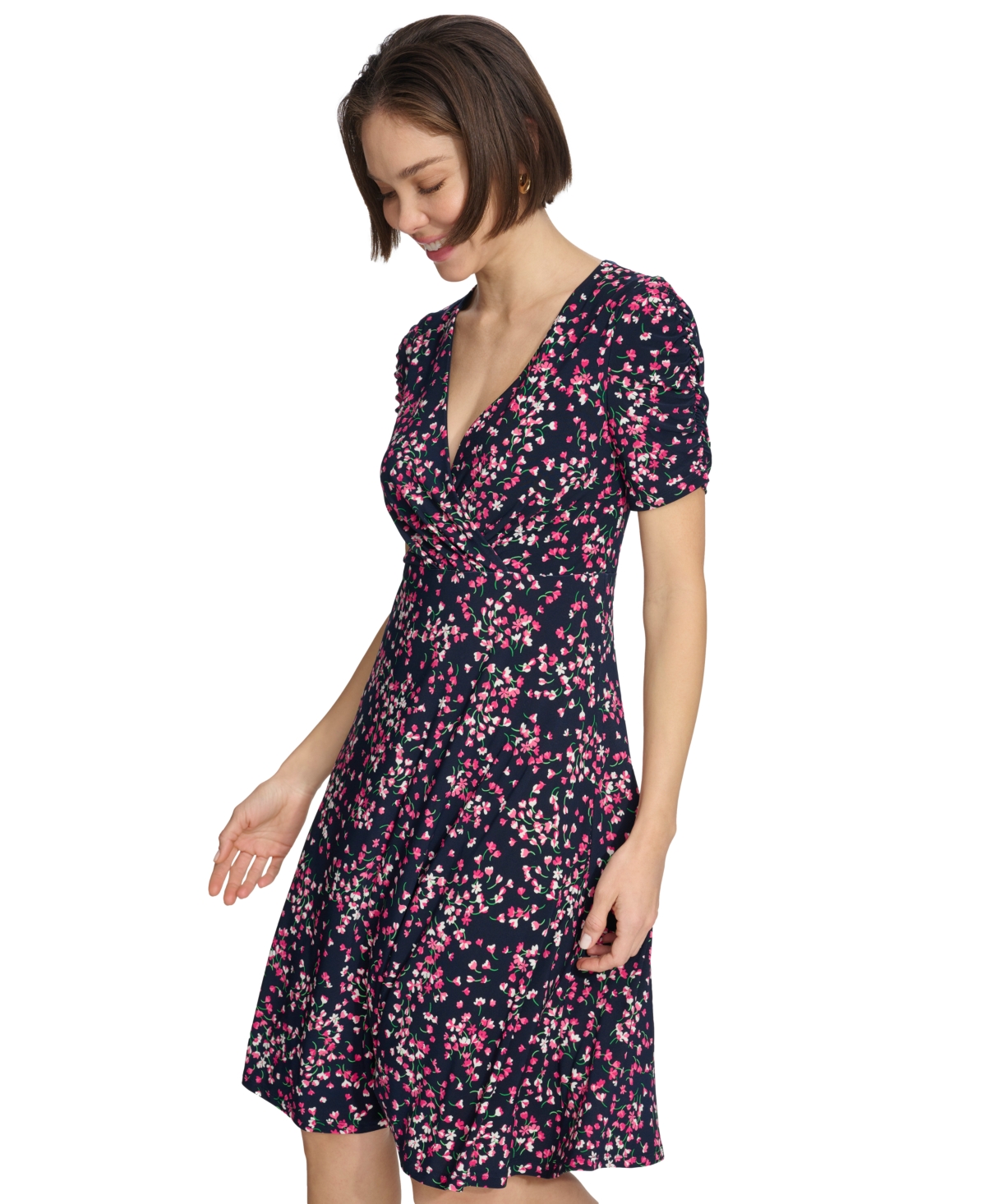 Tommy Hilfiger Women's Printed Fit & Flare Dress In Skycapt,ht