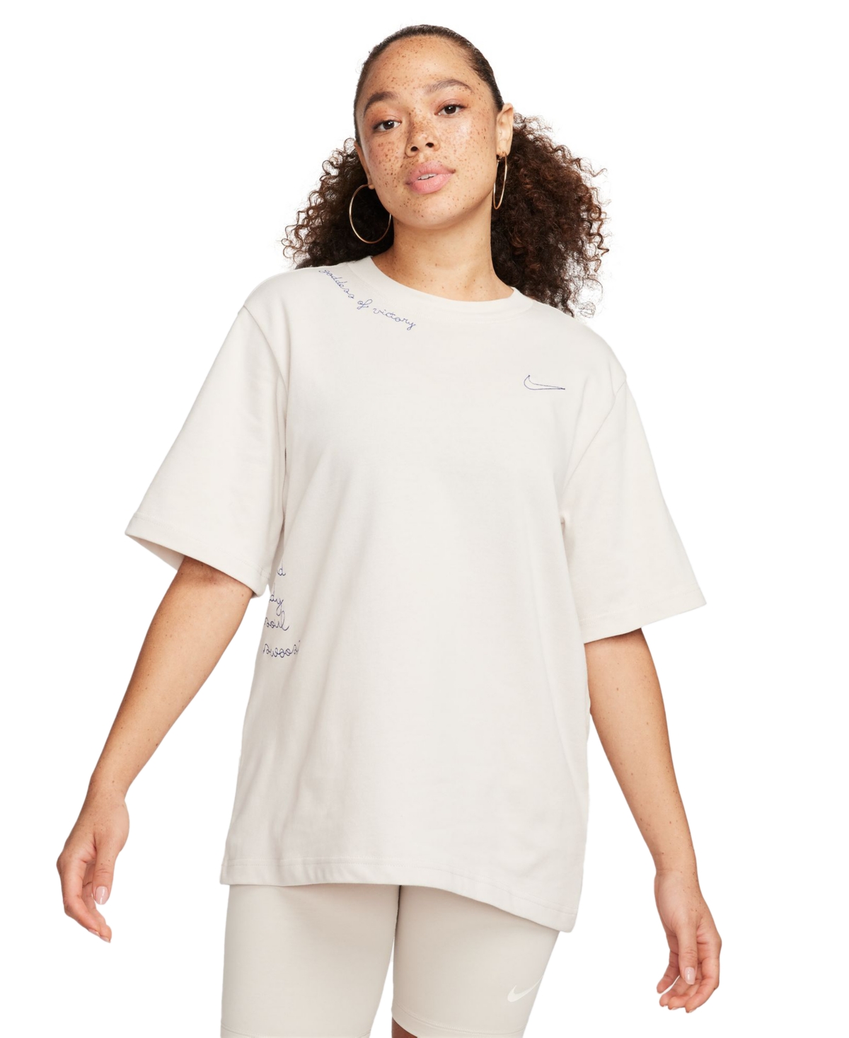 Shop Nike Women's Cotton Sportswear Essential T-shirt In Lt Orewood Brn