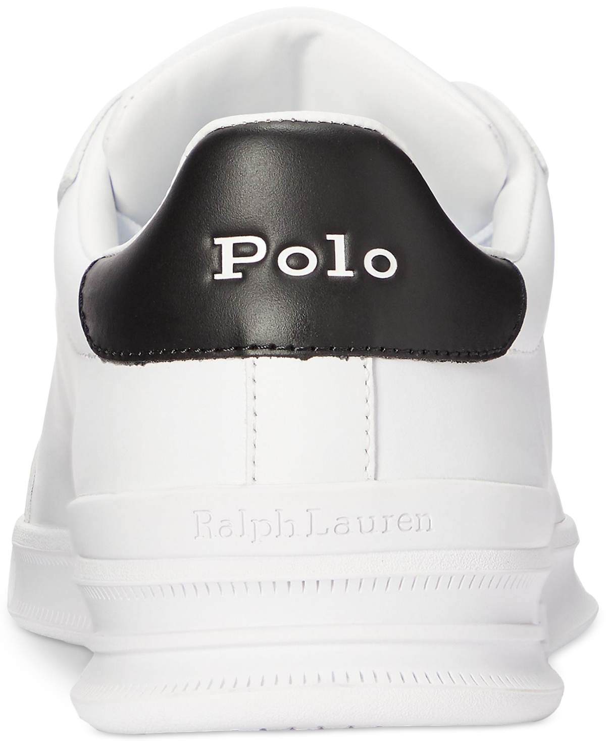 Shop Polo Ralph Lauren Men's Heritage Court Ii Leather Sneaker In White,black Pp