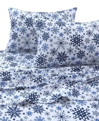 Holiday Printed Cotton Flannel Extra Deep 3-Pc. Sheet Set, Twin XL