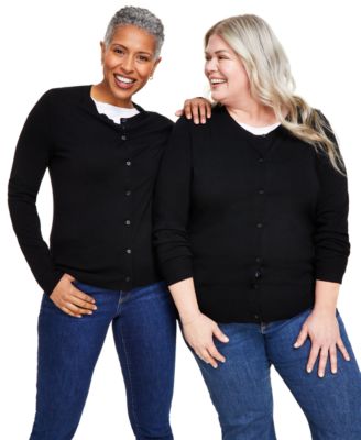 Women's Petite Button-Up Cardigan, Created for Macy's