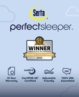 Perfect Sleeper Blue Lagoon Night 12" Firm Mattress Set, Queen Split