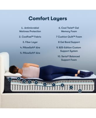 Perfect Sleeper Blue Lagoon Night 13.5" Medium Mattress Set, California King