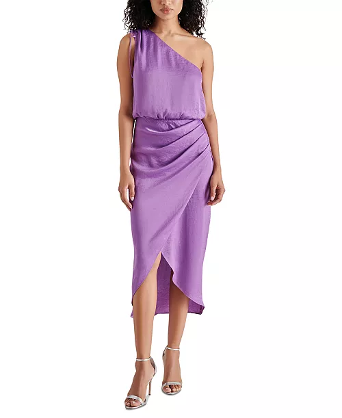 women's adele one-shoulder ruched dress