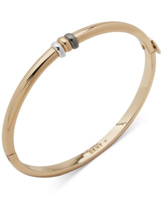 DKNY - Trio-Tone Rondelle Bead Bangle Bracelet