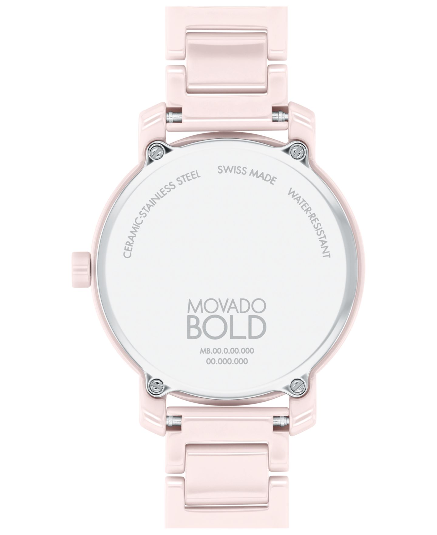 Женские часы Movado Swiss Bold Evolution 2.0 Blush Ceramic Bracelet Watch 34mm — фото 3