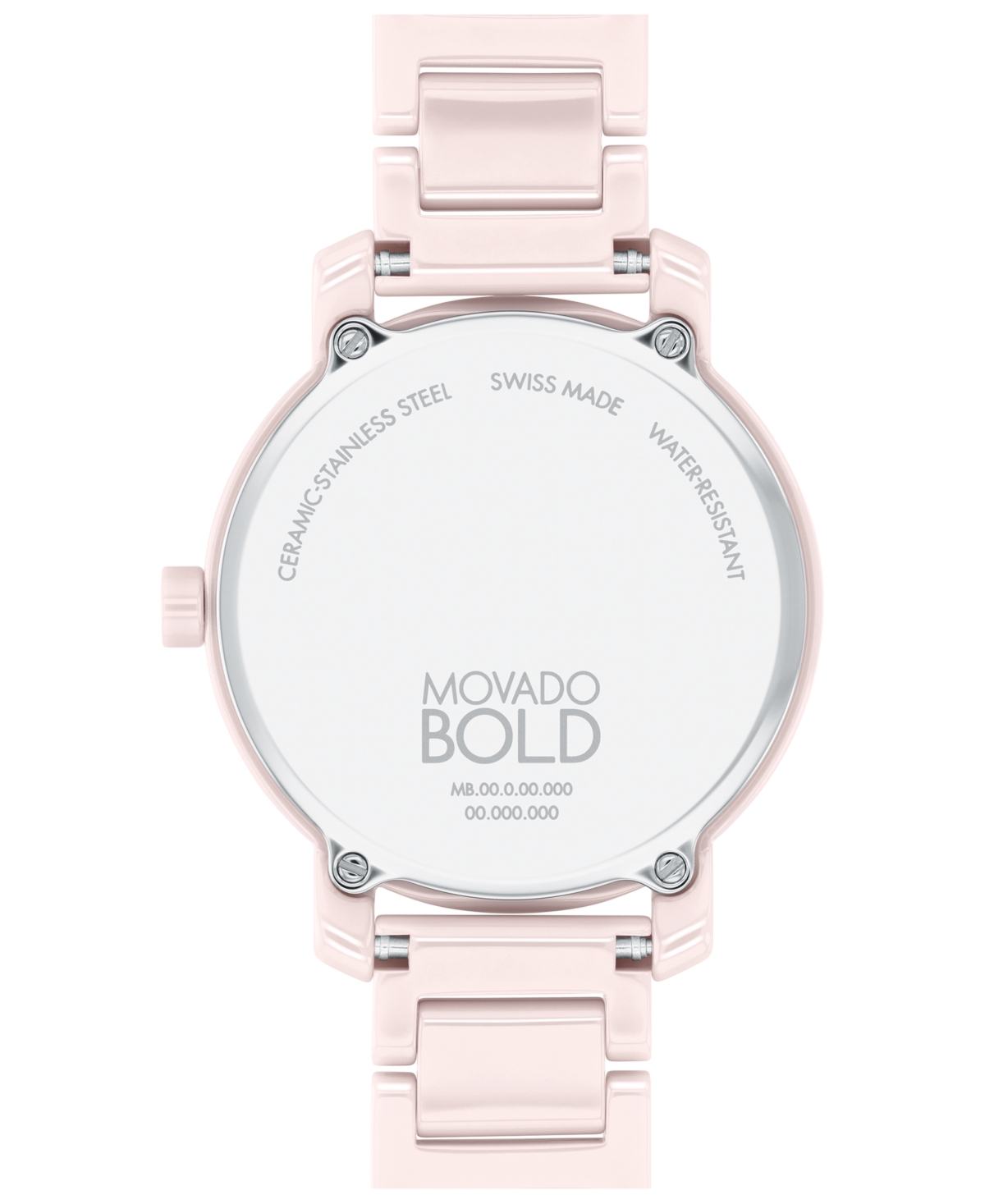 Shop Movado Women's Swiss Bold Evolution 2.0 Blush Ceramic Bracelet Watch 34mm In Pink