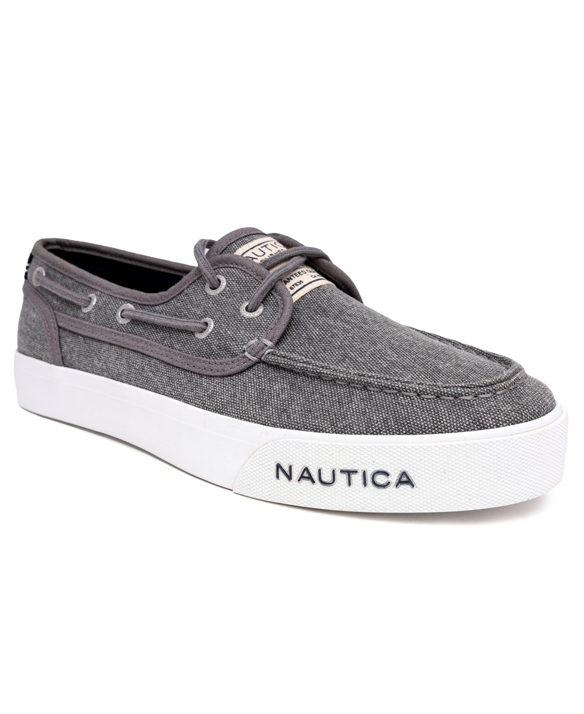Shop Nautica Men's Spinnaker Boat Slip-on Shoes In Gray