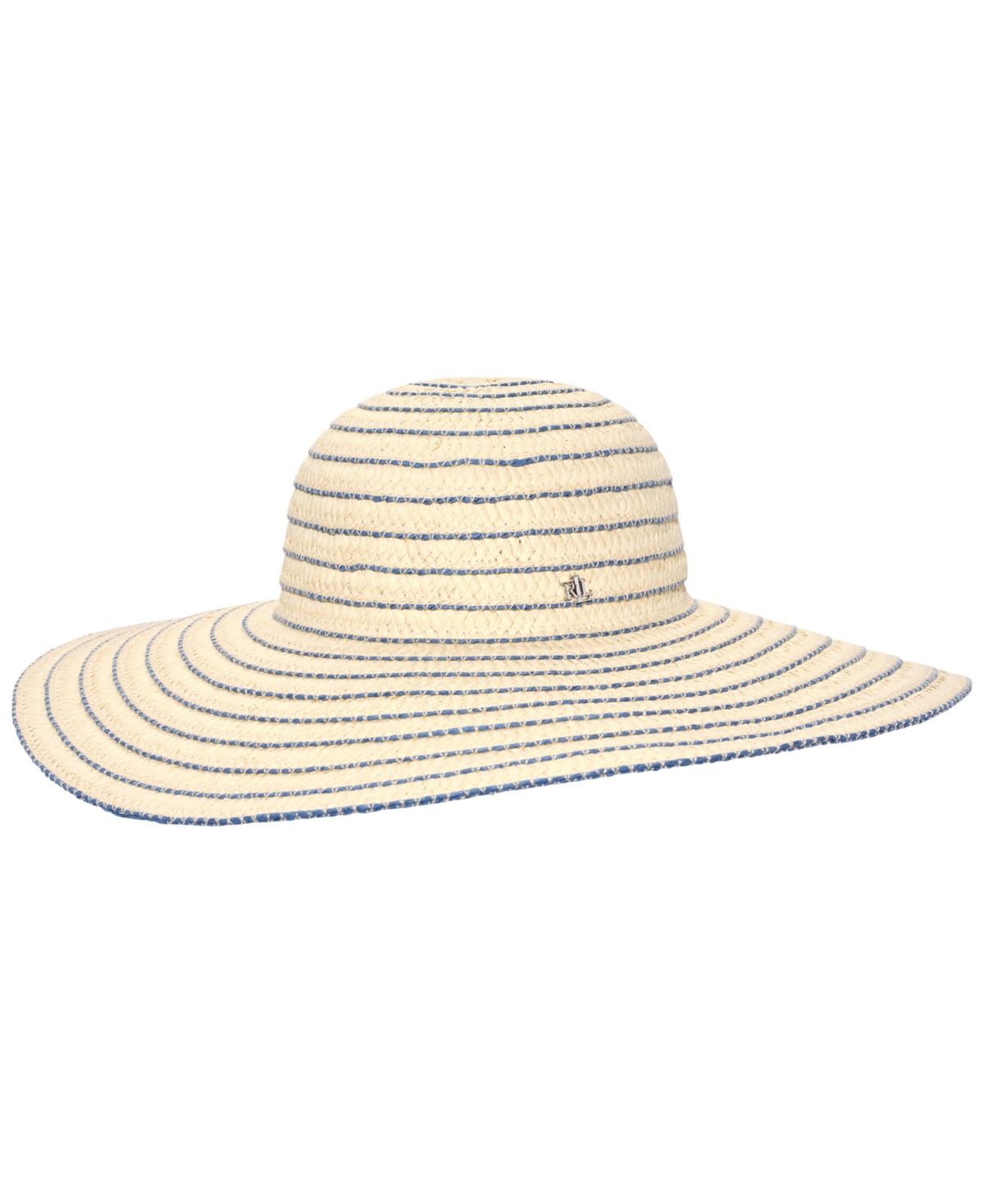 Stripe Sun Hat - Natural, Blue
