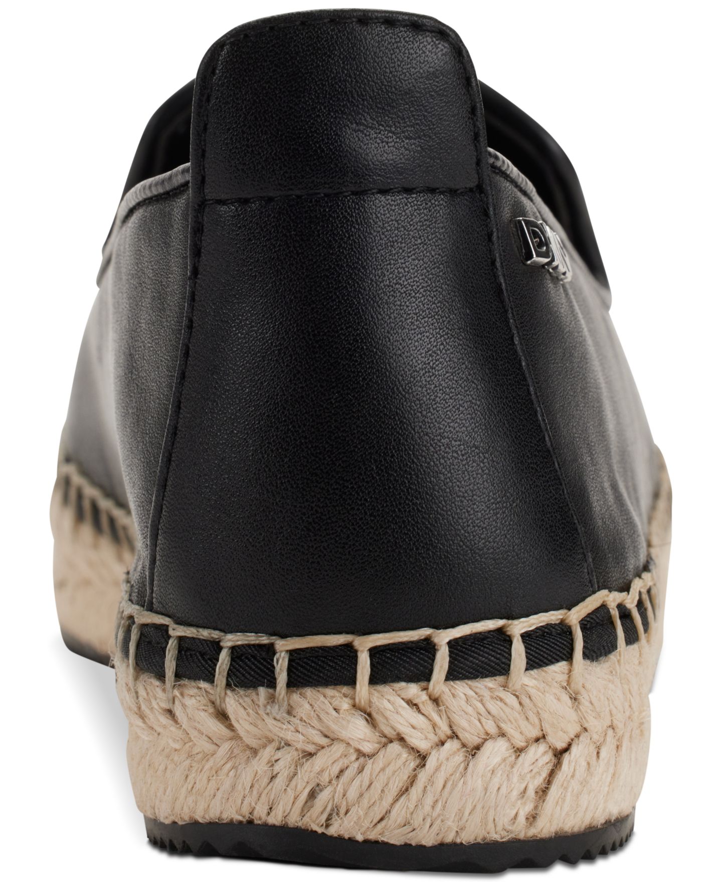 Женские балетки DKNY Mallandra Slip-On Espadrille Flats, цвет: Чёрный — фото 3