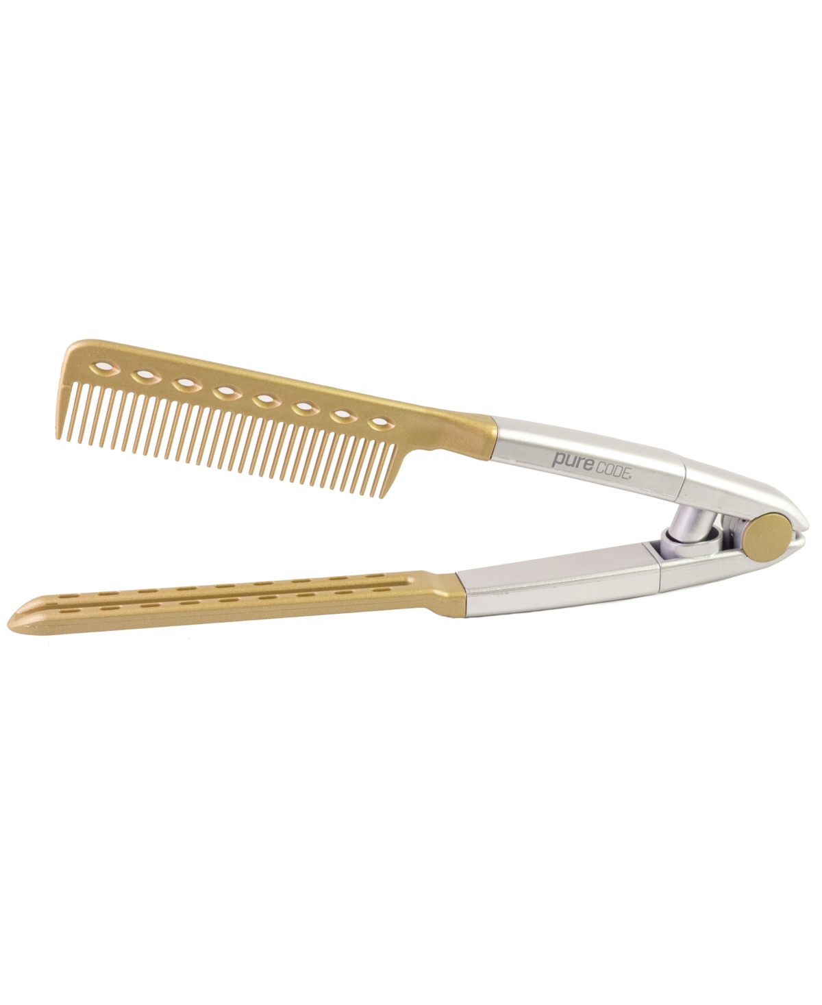 Hair Straightening Styling Comb - Gold