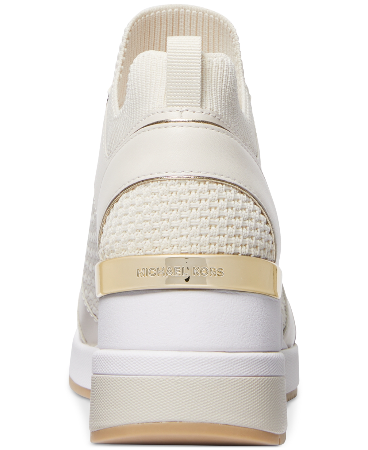 Michael Michael Kors Women's Georgie Knit Lace-Up Trainer Sneakers - Pale Gold