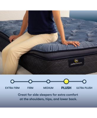 Perfect Sleeper Cobalt Calm 15" Plush Pillow Top Mattress Set, Queen
