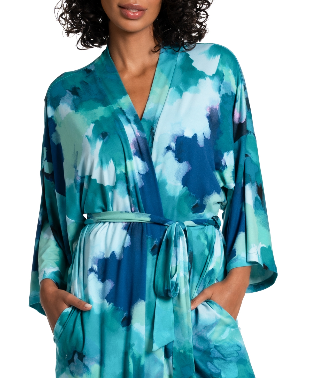 Linea Donatella Women's Clement Printed Wrap Robe