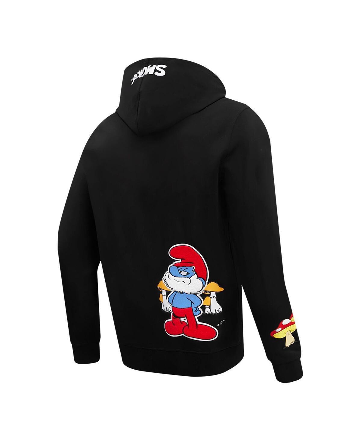 Shop Freeze Max Men's And Women's  Black The Smurfs Papa Smurf Pullover Hoodie