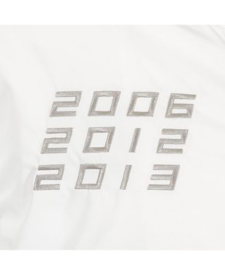 Men's White Miami Heat 2022/23 City Edition Full-Zip Nylon Bomber Jacket