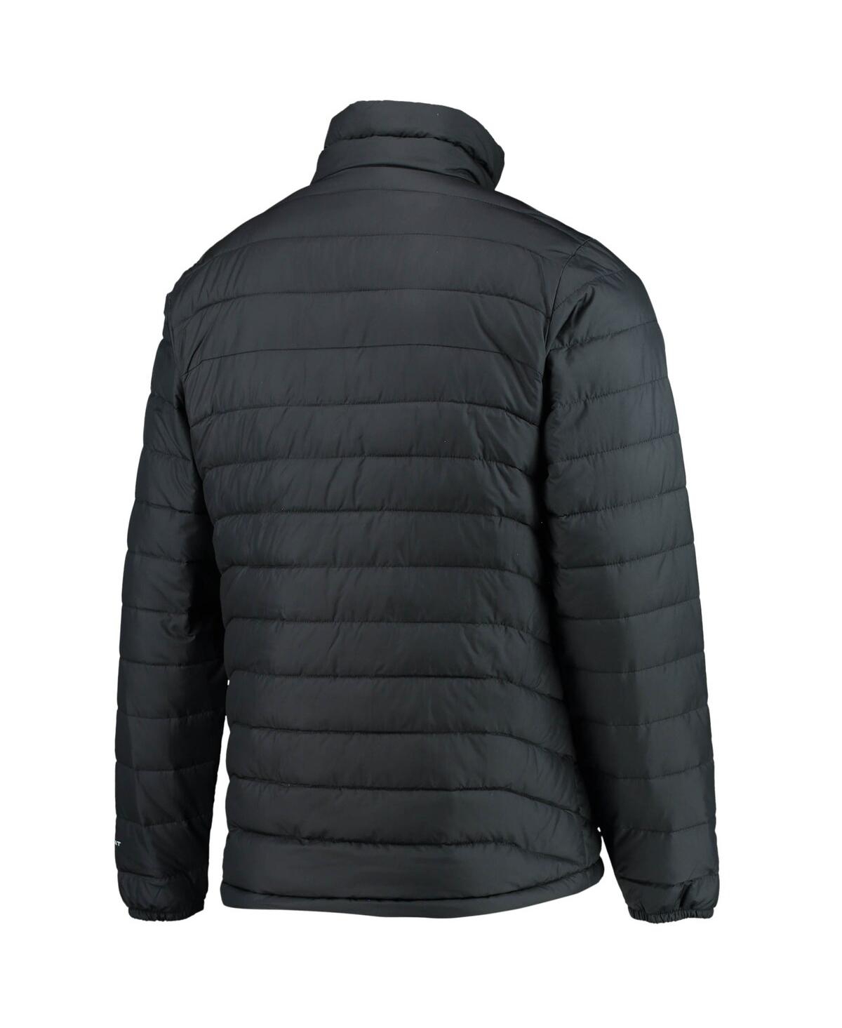 Shop Columbia Men's  Black Purdue Boilermakers Powder Lite Omni-heat Reflective Full-zip Jacket