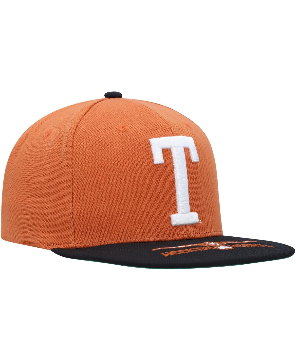 Shop Mitchell & Ness Men's  Texas Orange, Black Texas Longhorns Logo Snapback Hat In Orange,black
