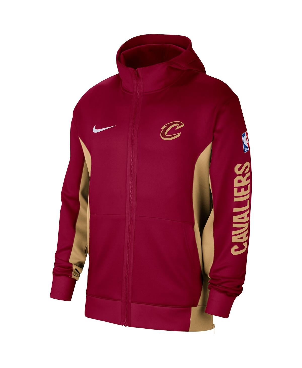 Men's NikeCleveland Cavaliers 2023/24 Authentic Showtime Full-Zip Hoodie - Wine
