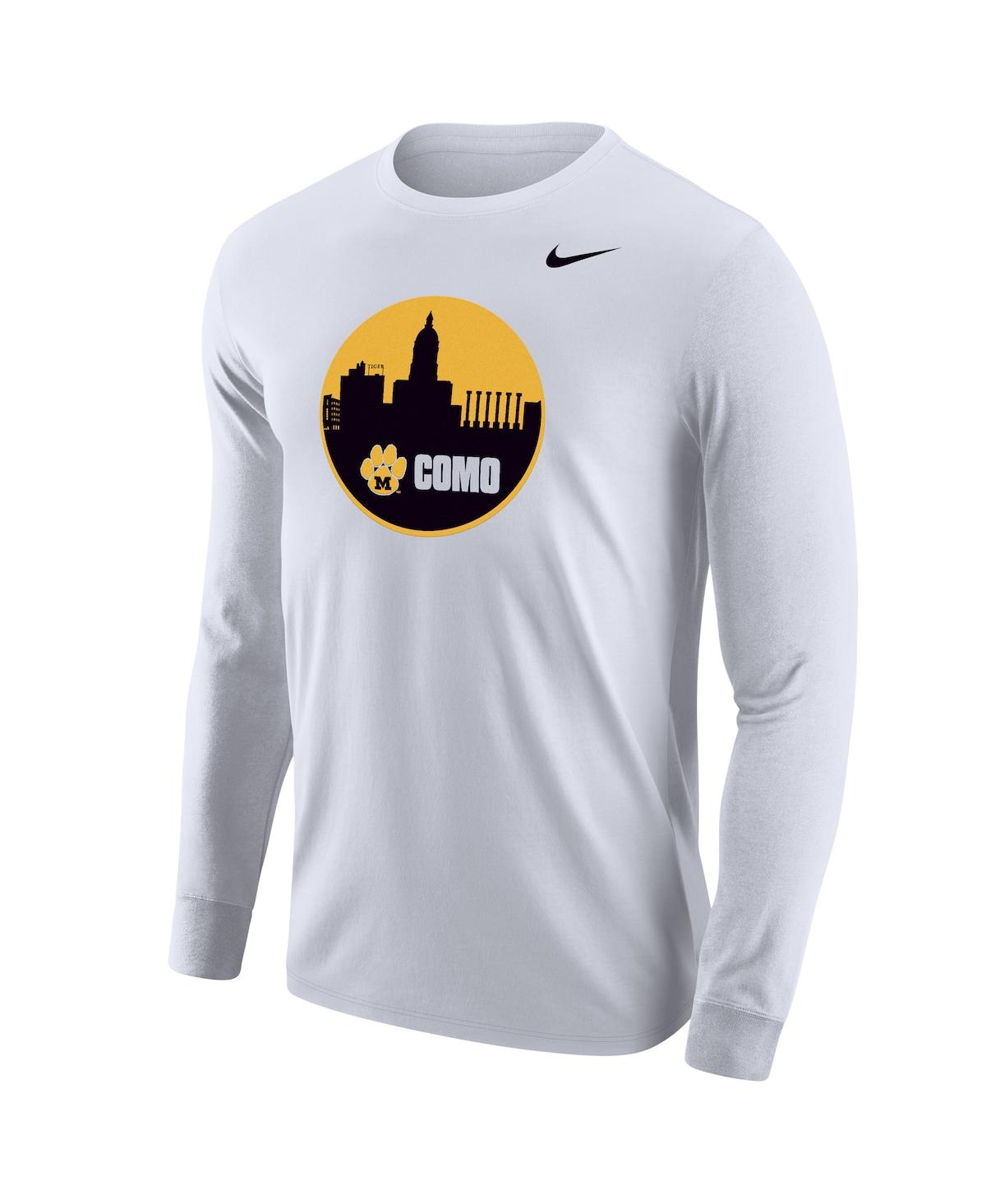 Men's NikeMissouri Tigers CoMo Shootaround Long Sleeve T-shirt - White
