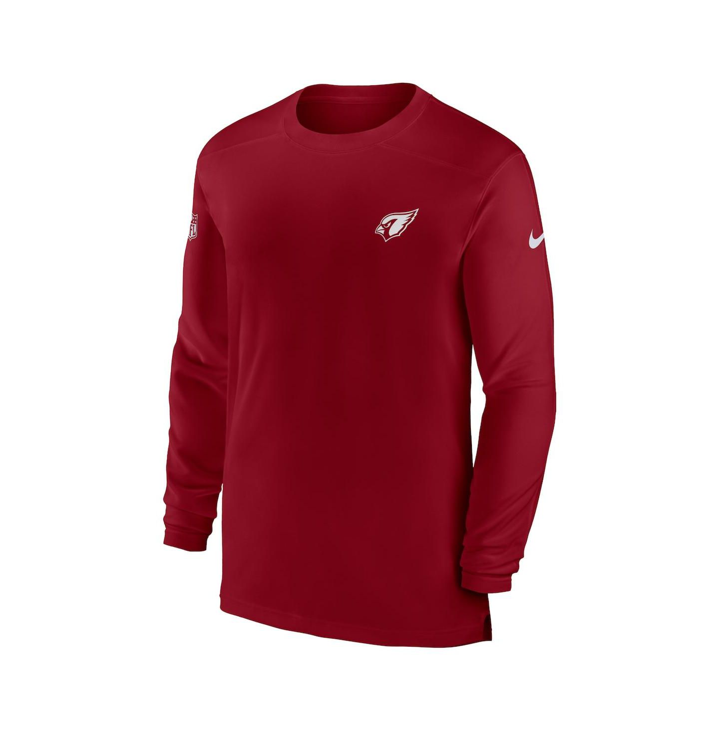 Мужская футболка Nike Cardinal Arizona Cardinals Sideline Coach Performance Long Sleeve — фото 3