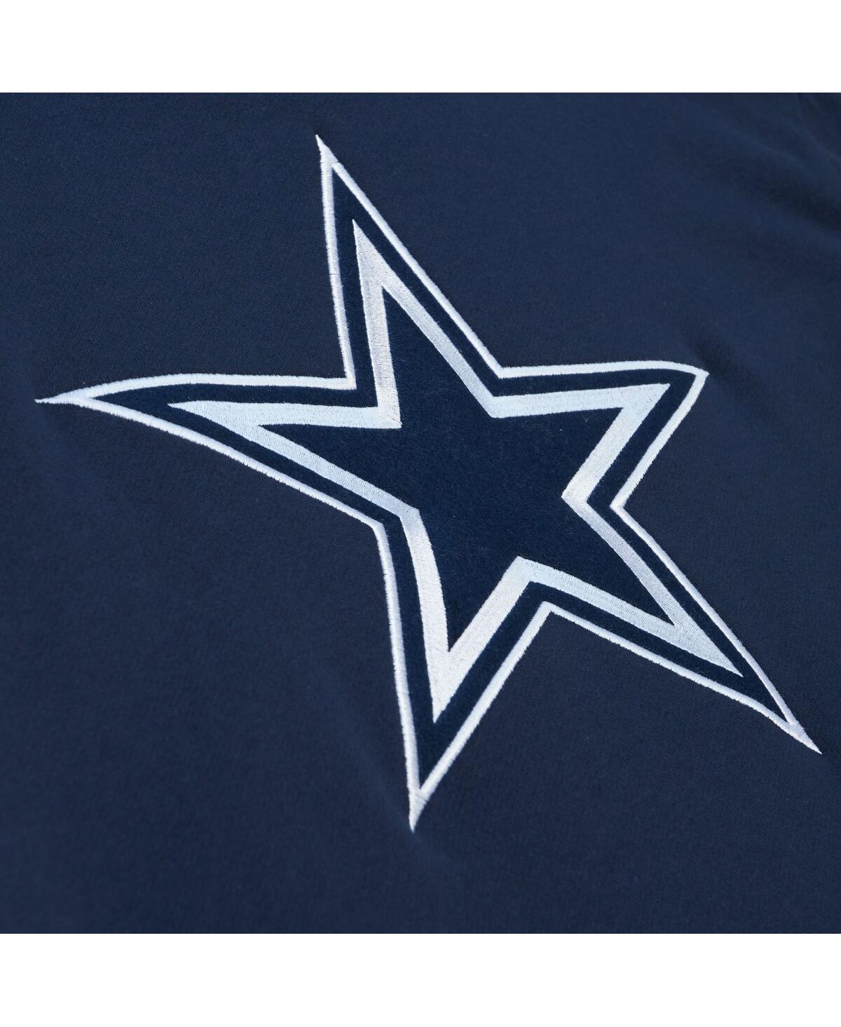 Shop Mitchell & Ness Men's  Navy Dallas Cowboys Postgame Short Sleeve Hoodie