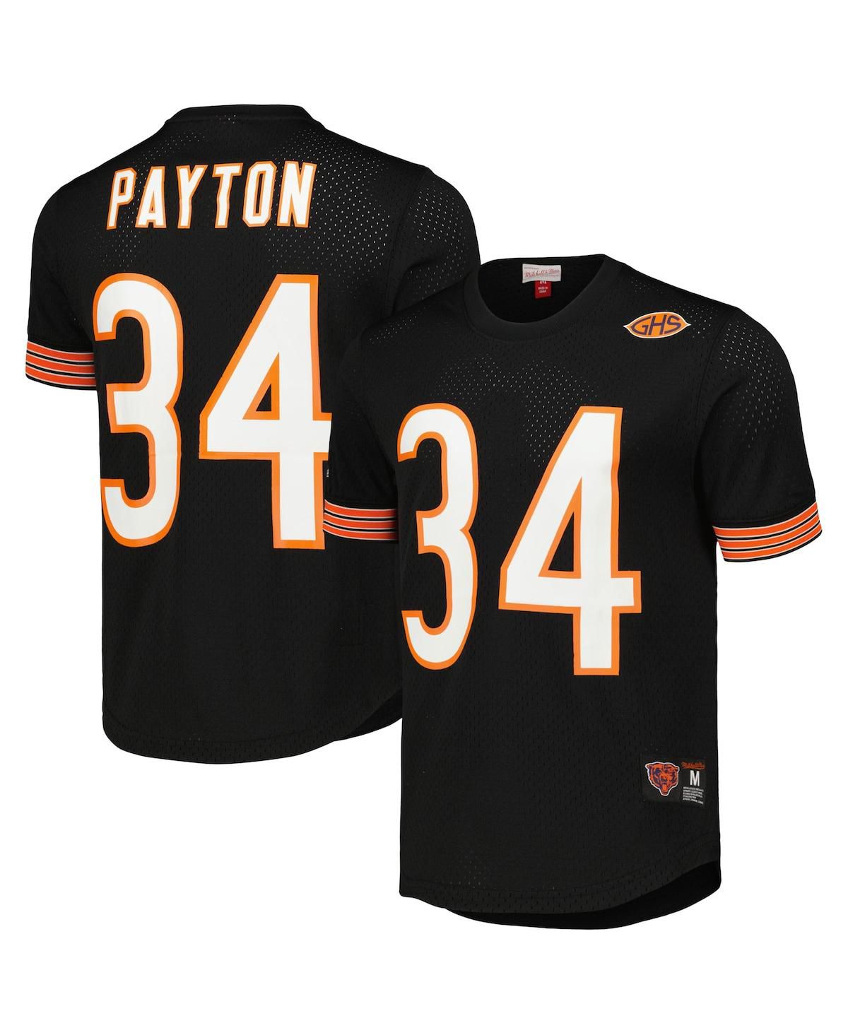 Мужская сетчатая майка Walter Payton Black Chicago Bears с именем и номером вышедшего на пенсию игрока