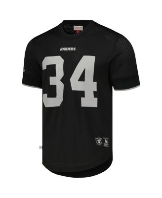 Men's Bo Jackson Black Los Angeles Raiders Gridiron Classics Retired Player Name and Number Mesh Top