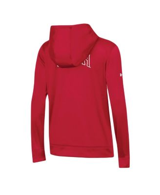 Women's Red Utah Utes 2023 Sideline Performance Pullover Hoodie