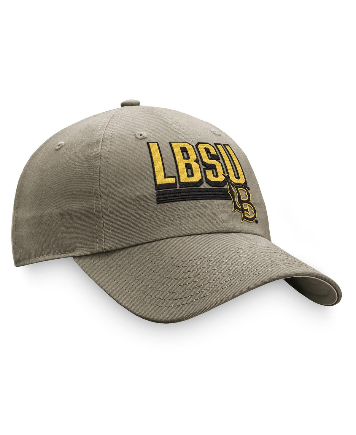 Shop Top Of The World Men's  Khaki Cal State Long Beach The Beach Slice Adjustable Hat