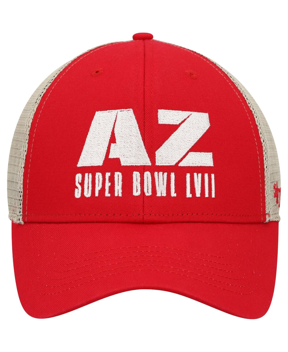 47 Brand Men's ' Red, Natural Super Bowl Lvii Flagship Wash Mvp Snapback Hat In Red,natural