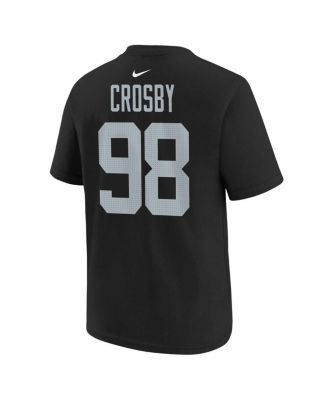 Youth Maxx Crosby Black Las Vegas Raiders Player Name and Number T-shirt
