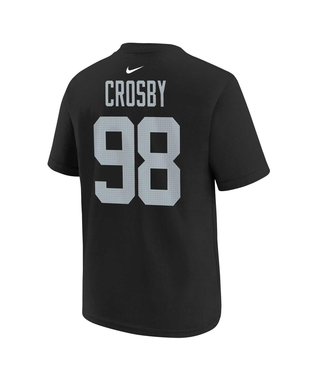 Youth Nike Maxx CrosbyLas Vegas Raiders Player Name and Number T-shirt - Black