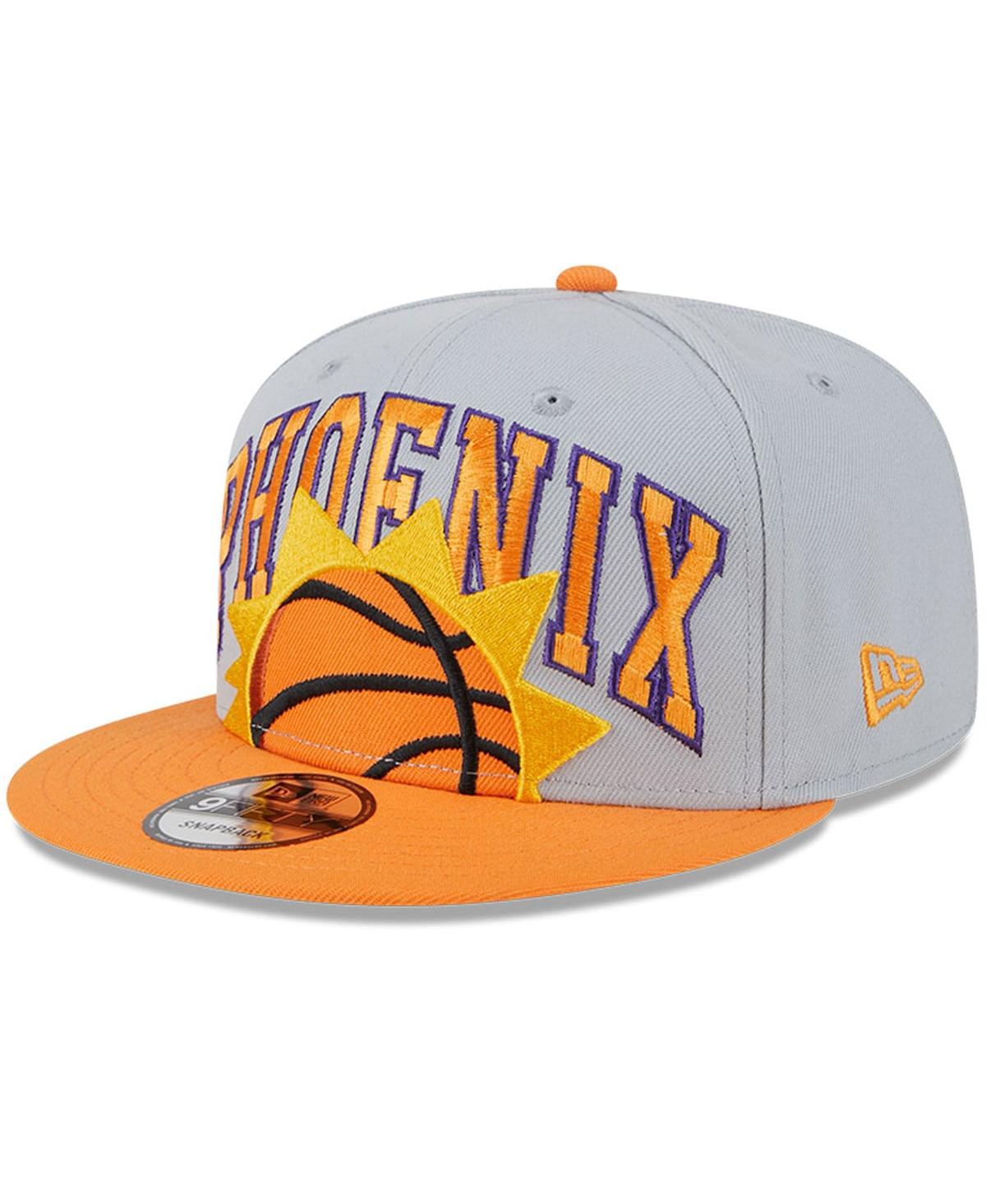 Shop New Era Men's  Gray, Orange Phoenix Suns Tip-off Two-tone 9fifty Snapback Hat In Gray,orange