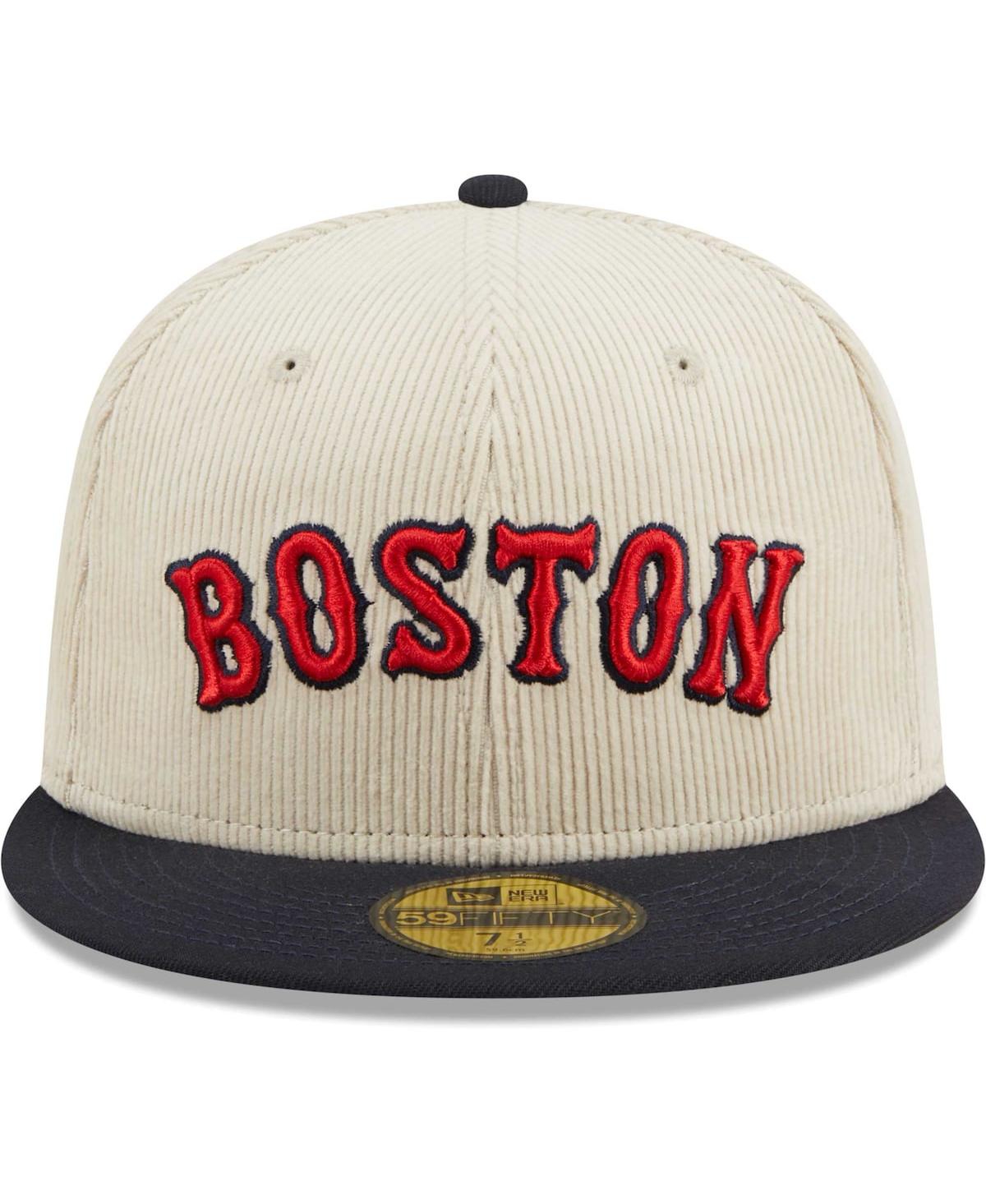 Men's New EraBoston Red Sox Corduroy Classic 59FIFTY Fitted Hat - White