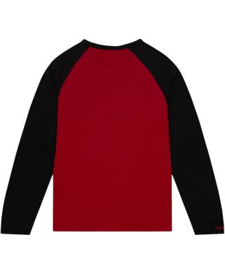 Men's Scarlet Nebraska Huskers Legendary Slub Raglan Long Sleeve T-shirt