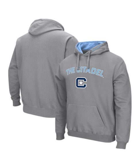 Мужское худи Colosseum Gray Citadel Bulldogs Arch & Logo Pullover