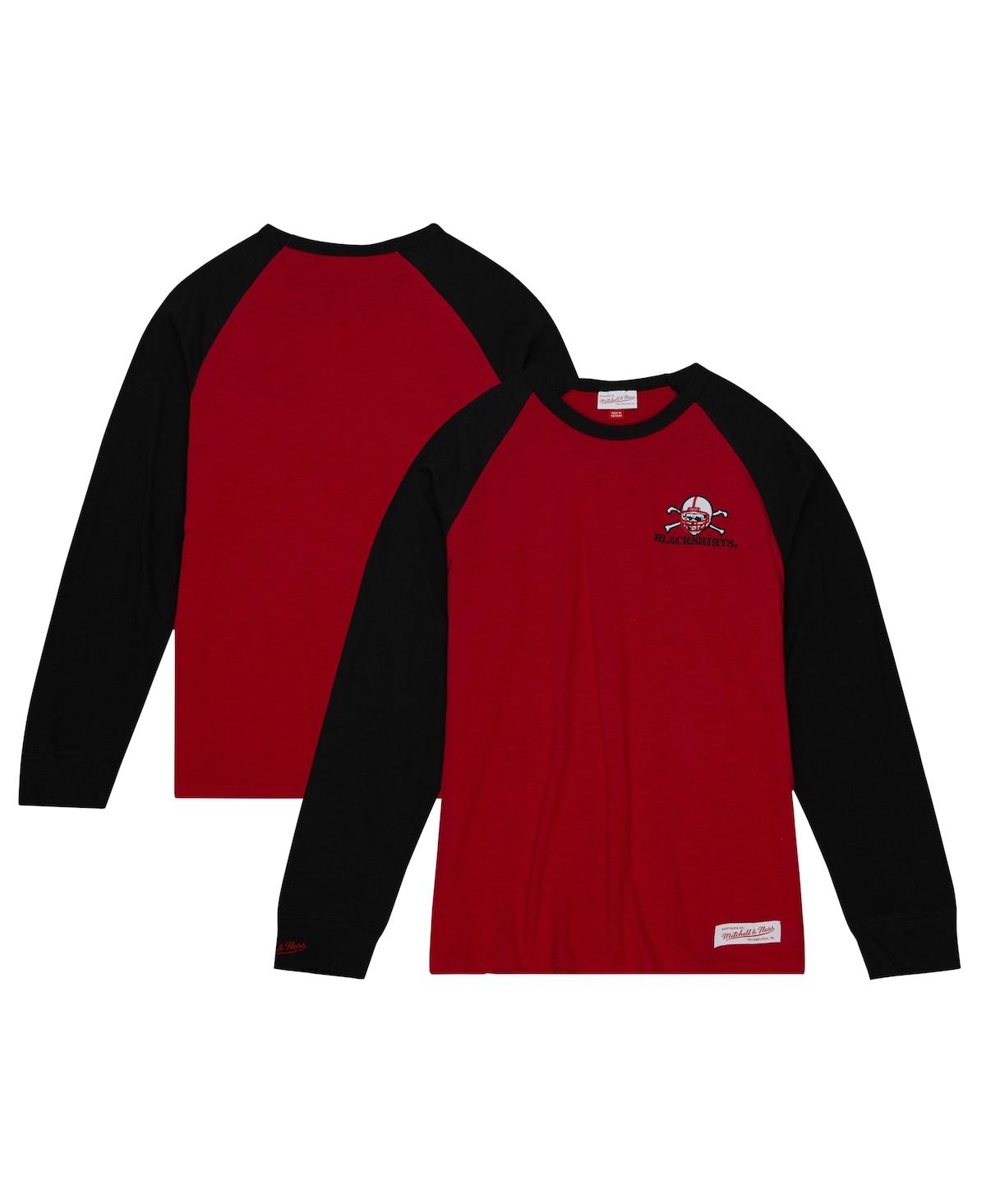 Shop Mitchell & Ness Men's  Scarlet Nebraska Huskers Legendary Slub Raglan Long Sleeve T-shirt